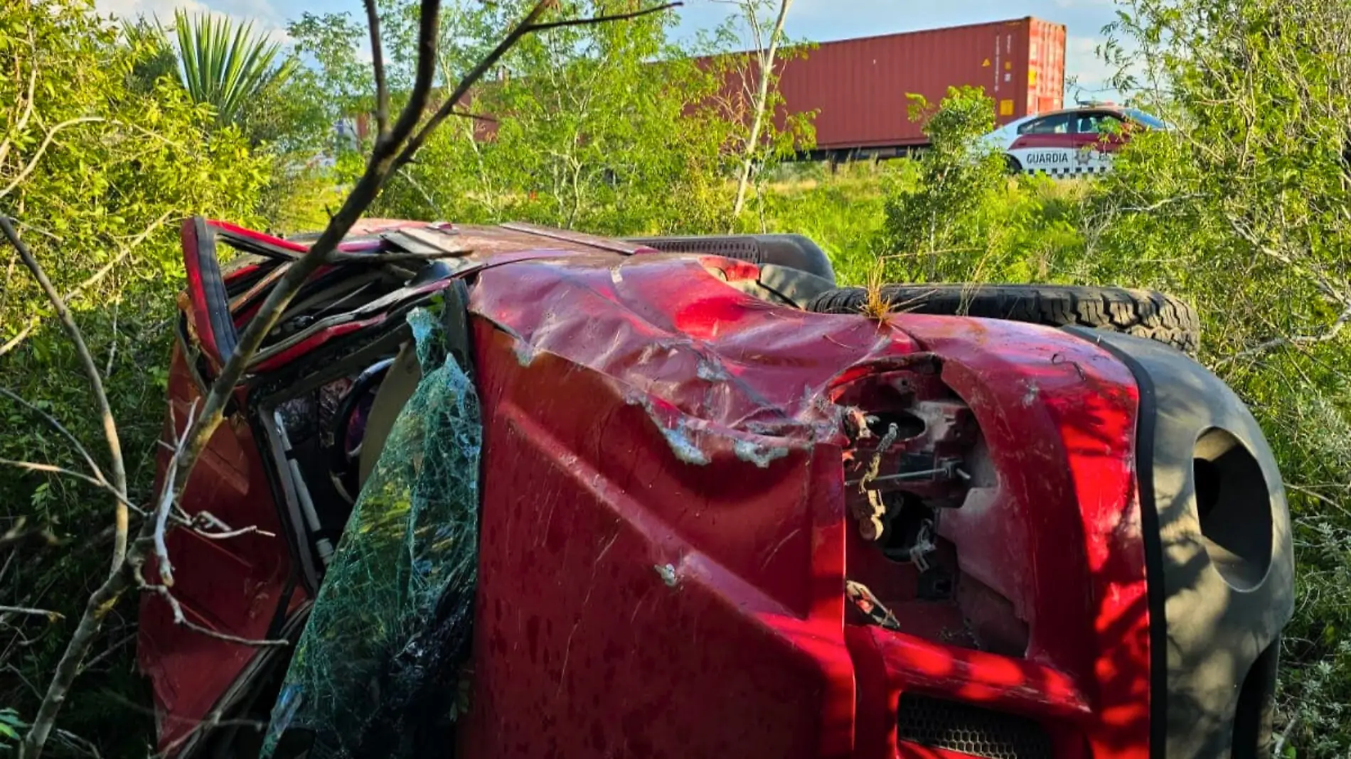 La volcadura fue el tramo carretero de Jiménez, Tamaulipas SSPT